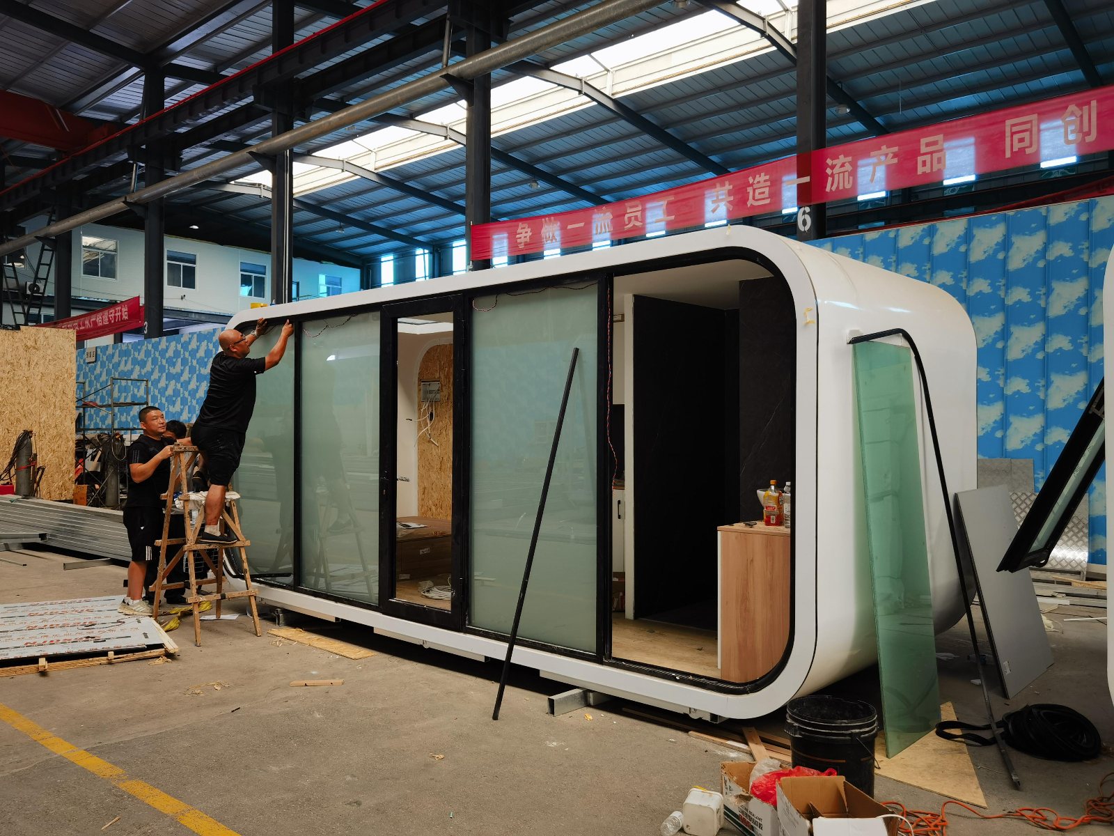 Factory assembly of a Home Pod