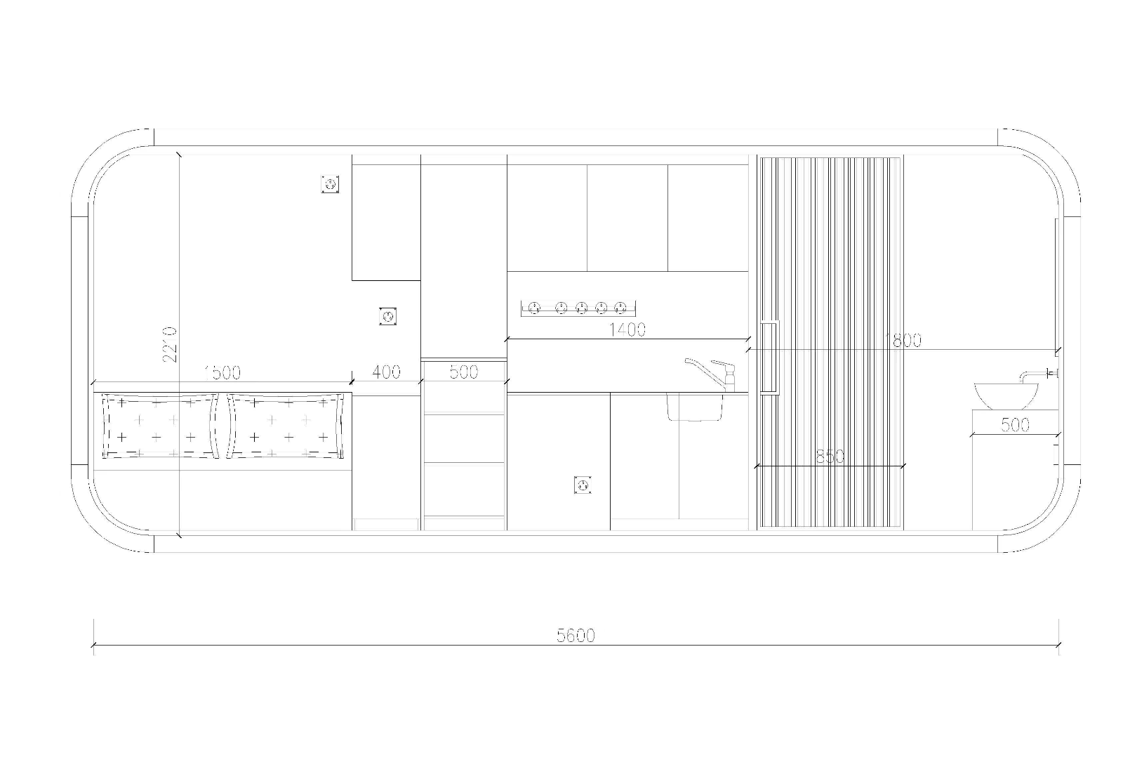 Home Pod 1-room floor plan