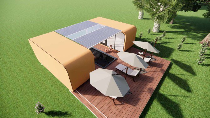 Home Pod with solar option and viewing terrace